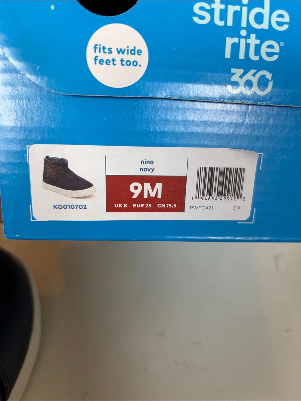 Stride Rite Toddler Shimmery Navy Side-Zip Boots